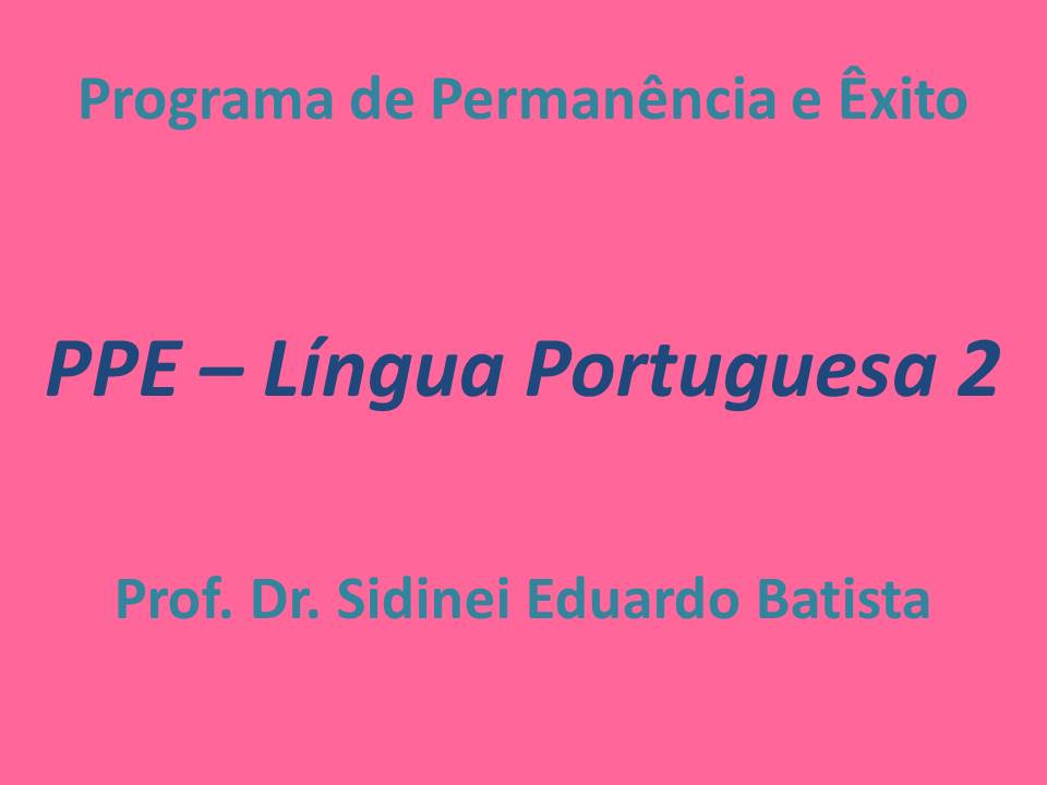 PPE de Língua Portuguesa 2